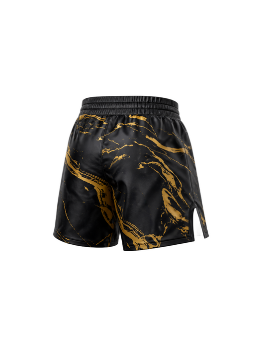 Atemi Pro Golden Black Marble Fight Shorts