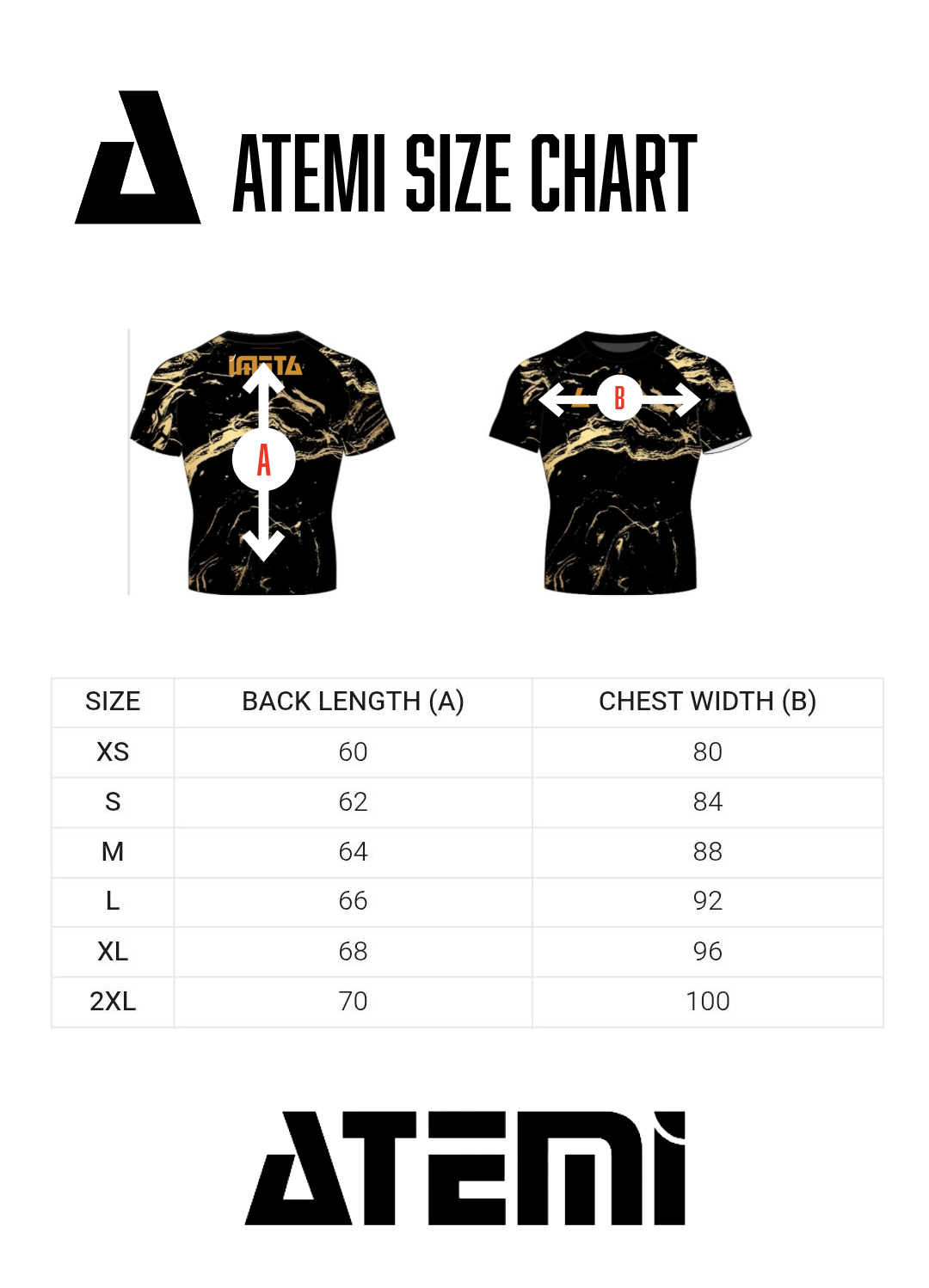 Atemi Pro Golden Black Marble-Rashguard