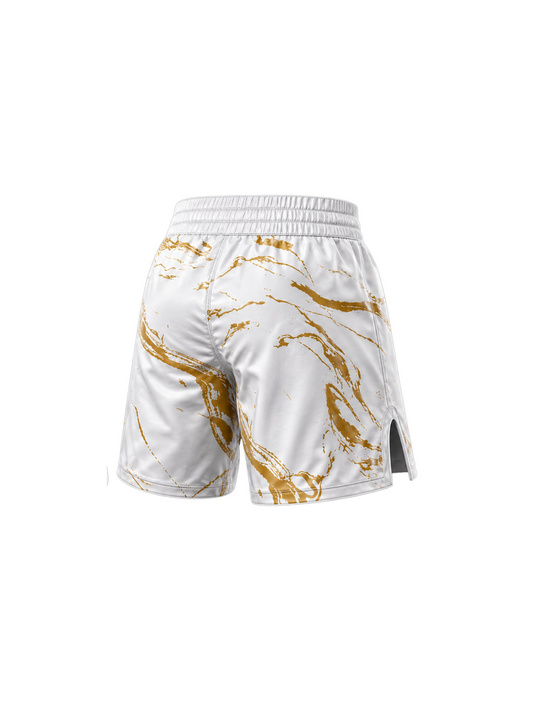 Atemi Pro Golden White Marble -Fight Shorts