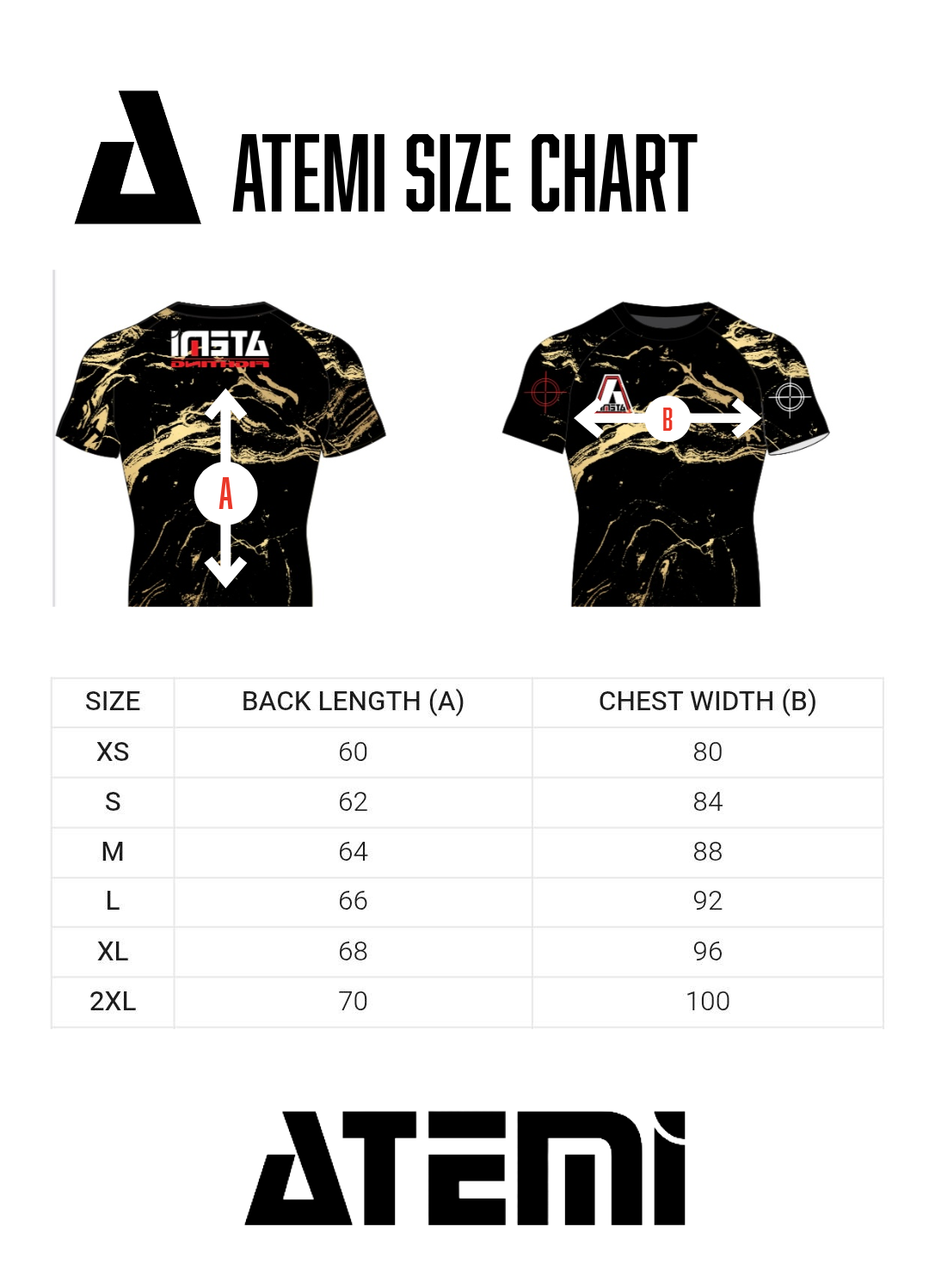 Atemi Classic Black Marble-Rashguard