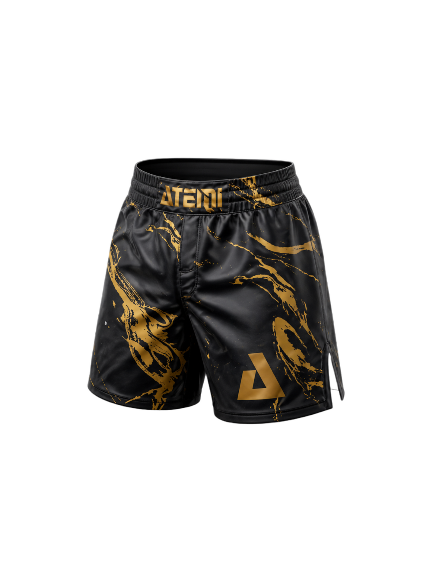 Atemi Pro Golden Black Marble Fight Shorts