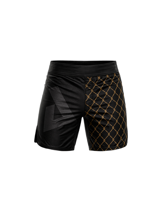 Atemi Pro Golden Shadow Grid Fight Shorts