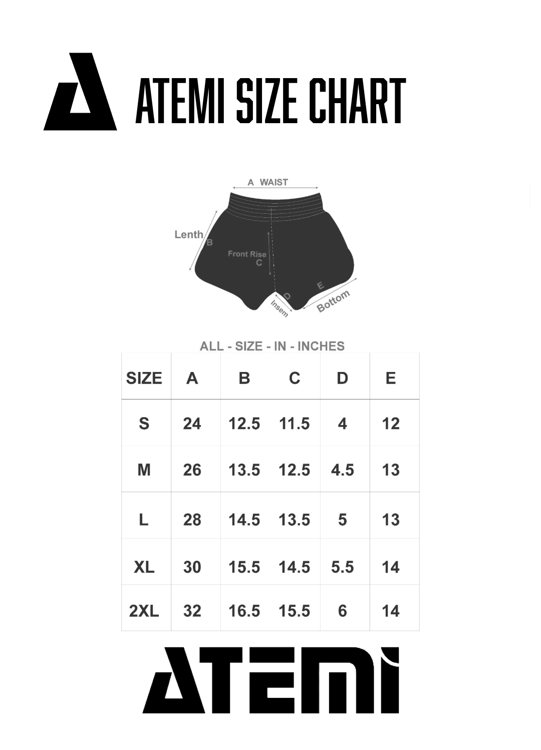 Atemi Pro Golden - Muay Thai Shorts