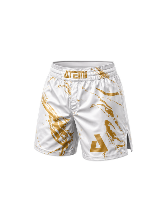 Atemi Pro Golden White Marble -Fight Shorts