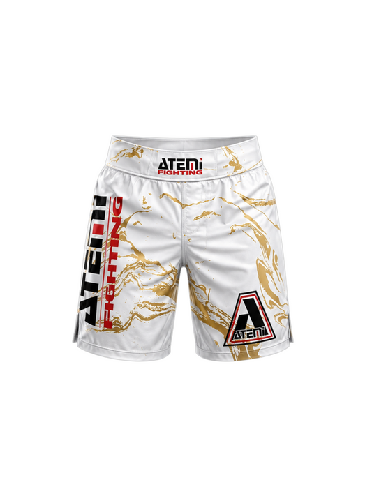 Atemi Classic White Marble-Fight Shorts
