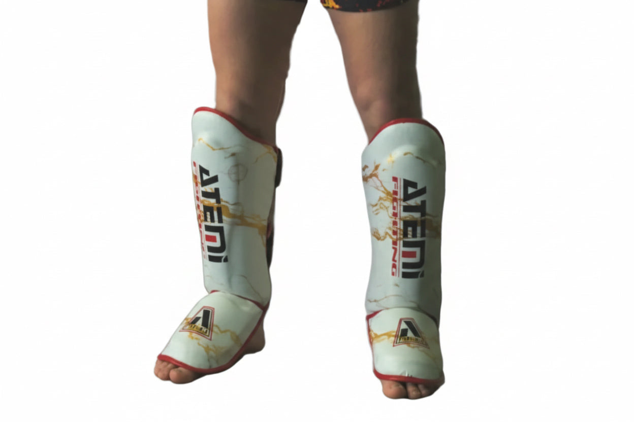 Atemi Classic White Marble-Shin Guards